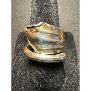 Vintage 800 Silver Artizan Utensil Ring Size 7.5